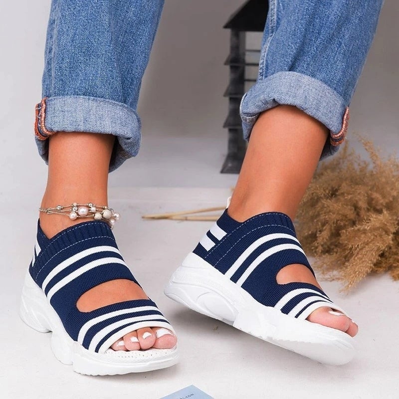 GR | Canvas platform sandals