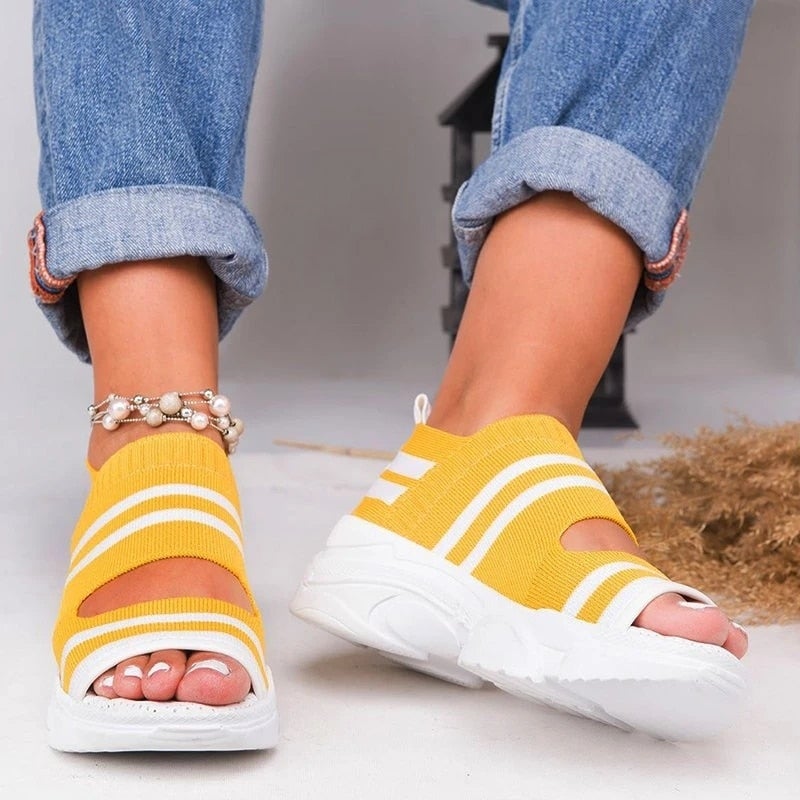 GR | Canvas platform sandals