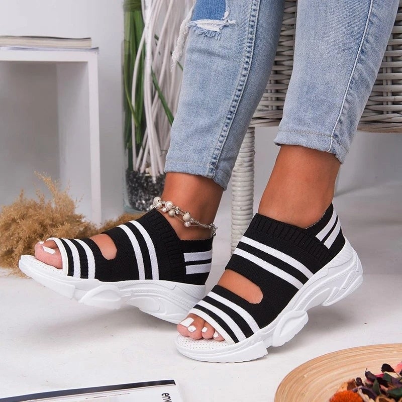 GR | Canvas platform sandals
