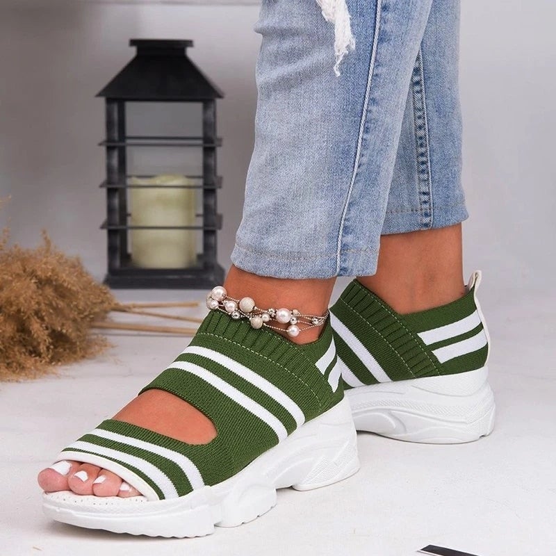 GR | Canvas platform sandals