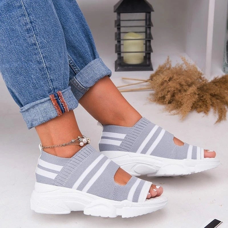 GR | Canvas platform sandals