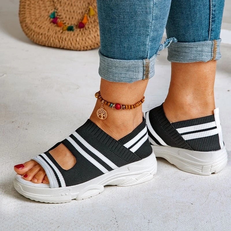 GR | Canvas platform sandals