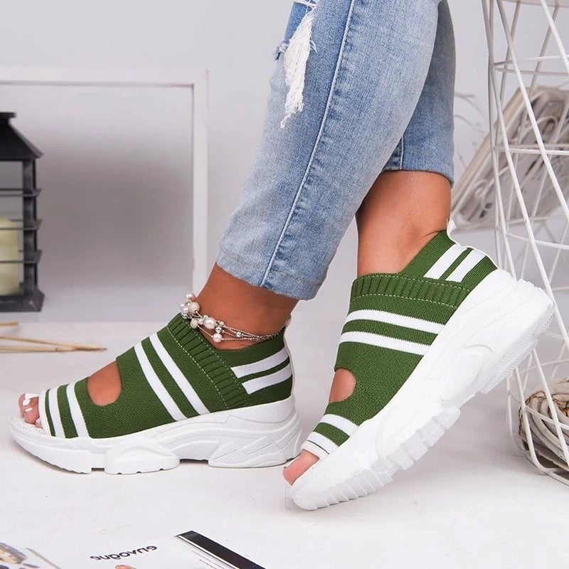 GR | Canvas platform sandals