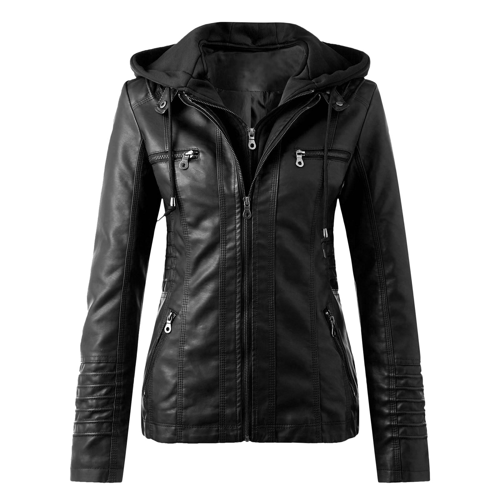 GR | Designer Leather Jacket with Hood