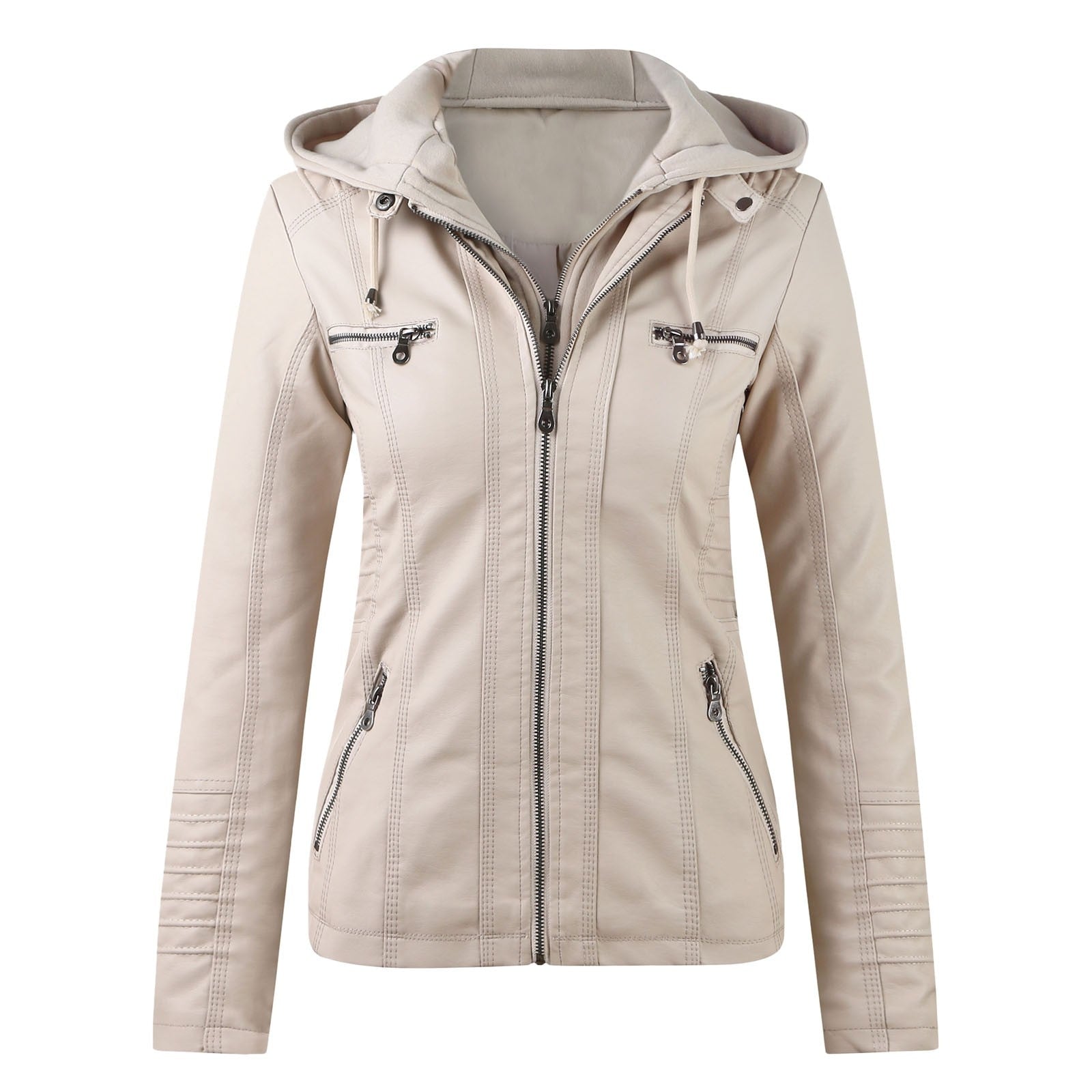 GR | Designer Leather Jacket with Hood