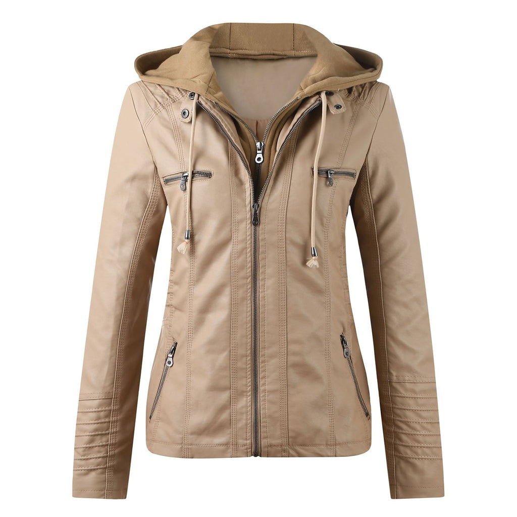 GR | Designer Leather Jacket with Hood