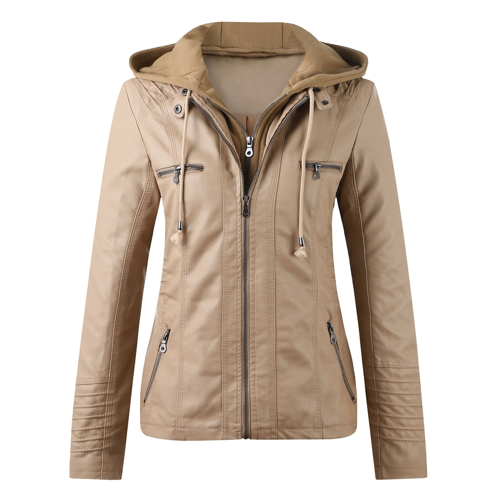 GR | Designer Leather Jacket with Hood