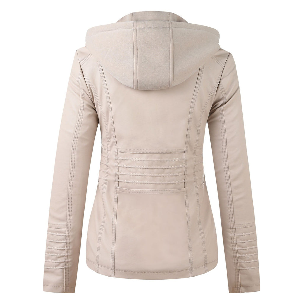 GR | Designer Leather Jacket with Hood