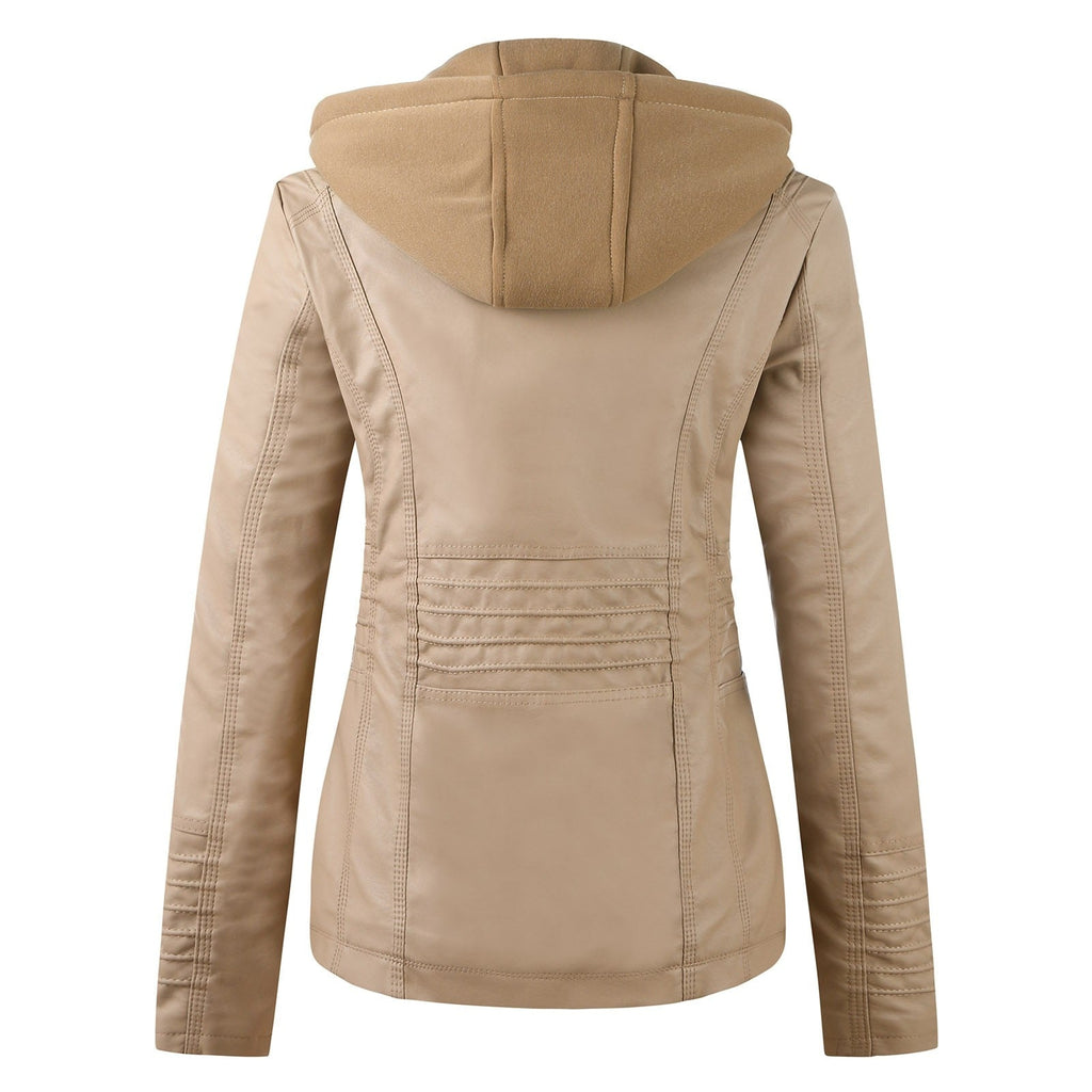 GR | Designer Leather Jacket with Hood