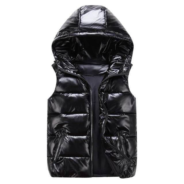GR | Sleeveless Hooded Down Jacket with Zipper