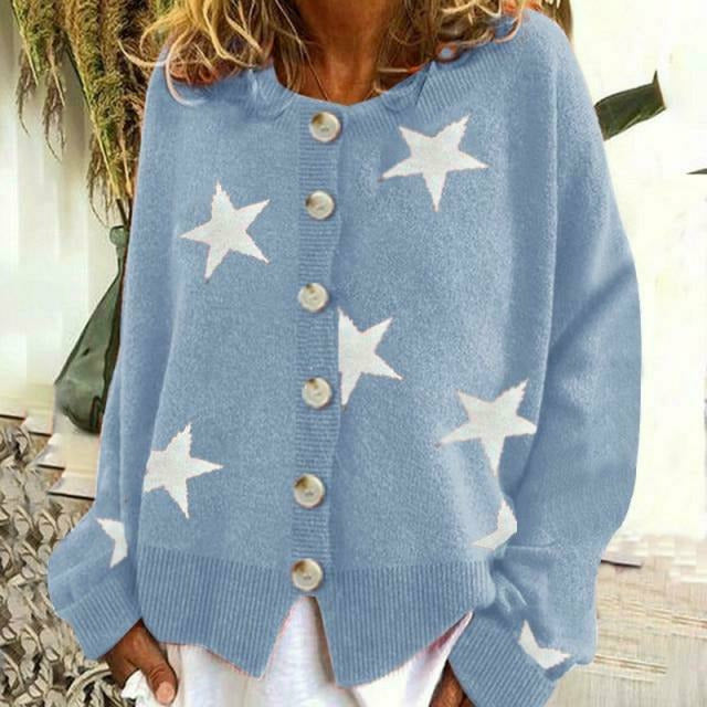 GR | Cardigan with star print
