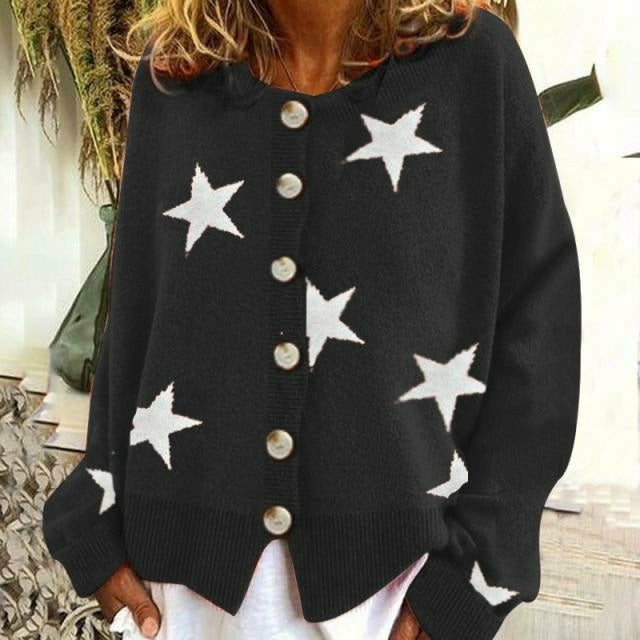 GR | Cardigan with star print