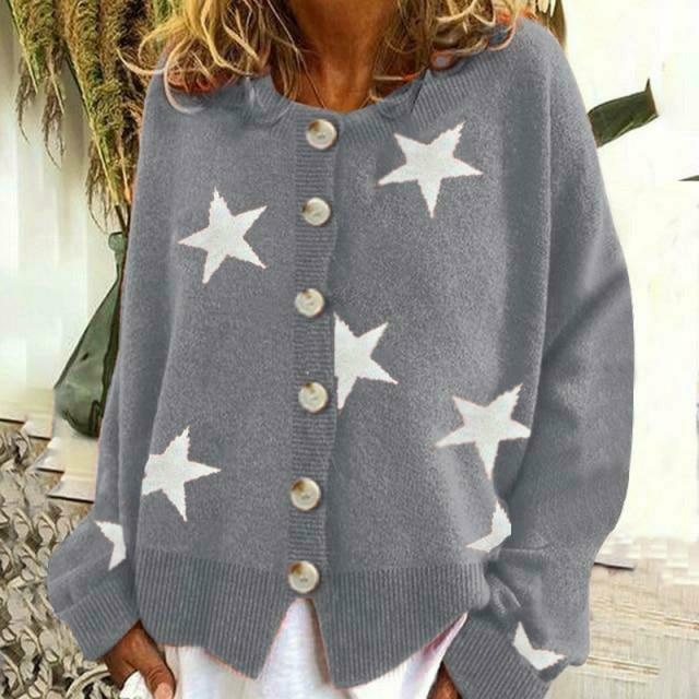 GR | Cardigan with star print