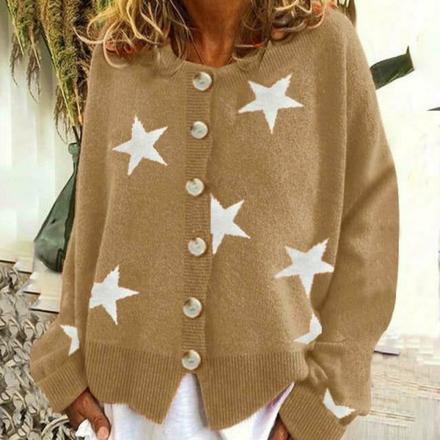 GR | Cardigan with star print