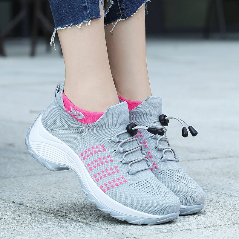 GR | Breathable Slip-on Sneakers with Adjustable Laces for Women