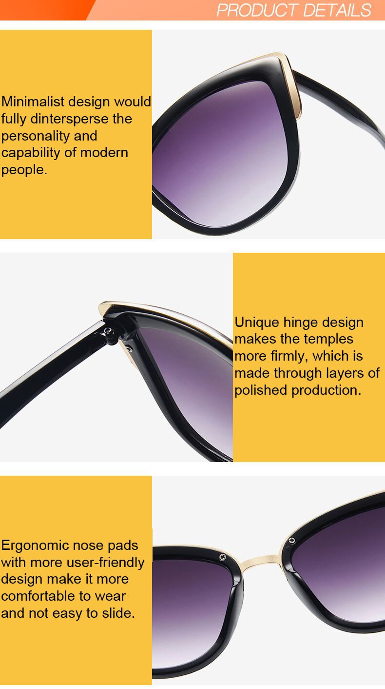 GR | Cat Eye Retro Driving Round Metal Frame Sunglasses