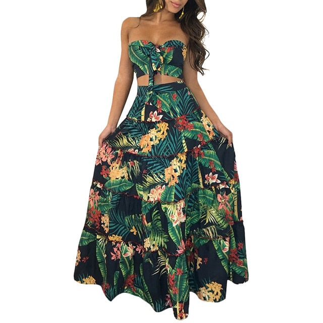 GR | Two-piece bandeau maxi