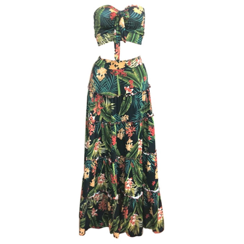 GR | Two-piece bandeau maxi