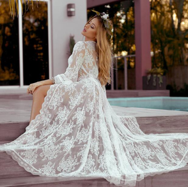 GR | White Lace Cardigan Tunic