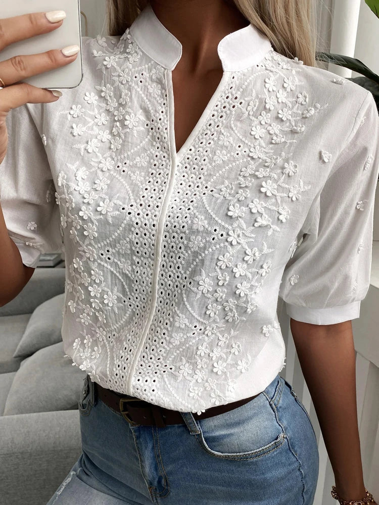 GR | Elegant V-neck top 