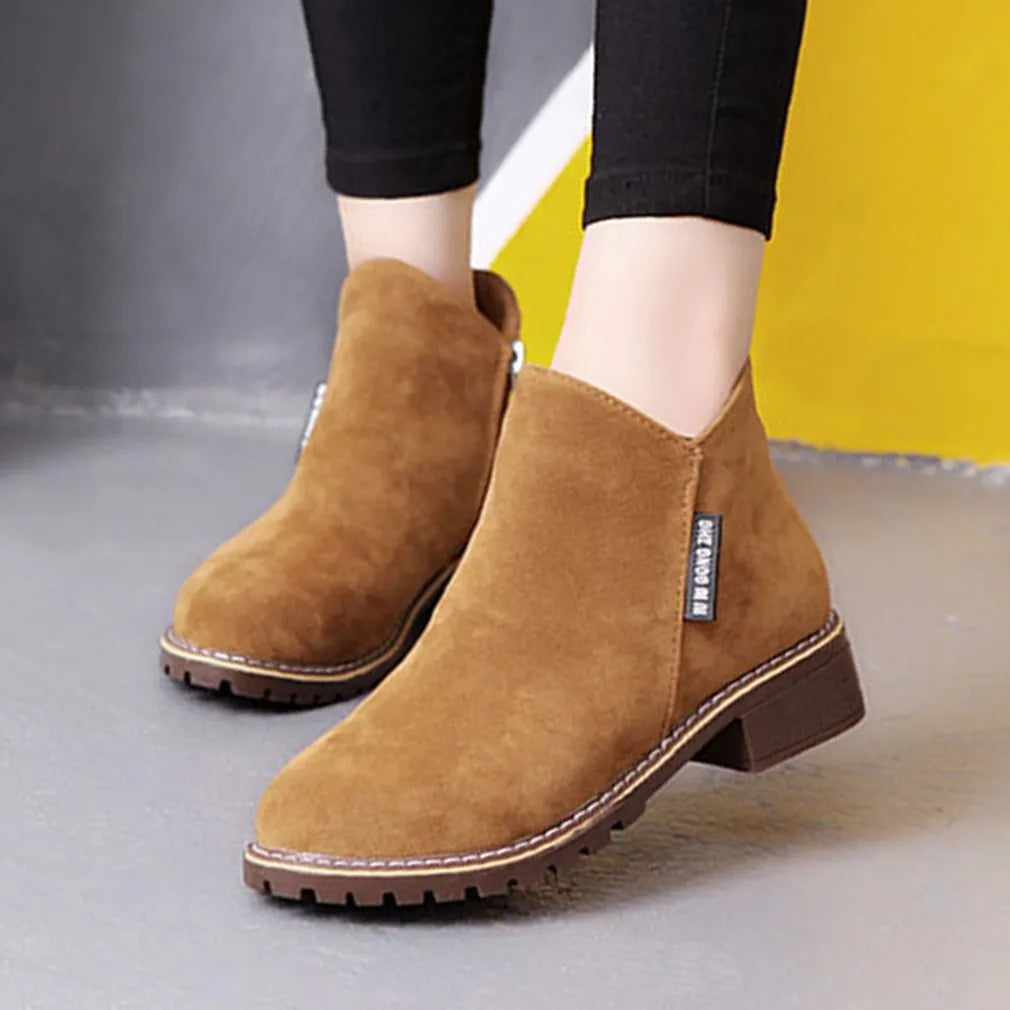 Women's boots with side zipper