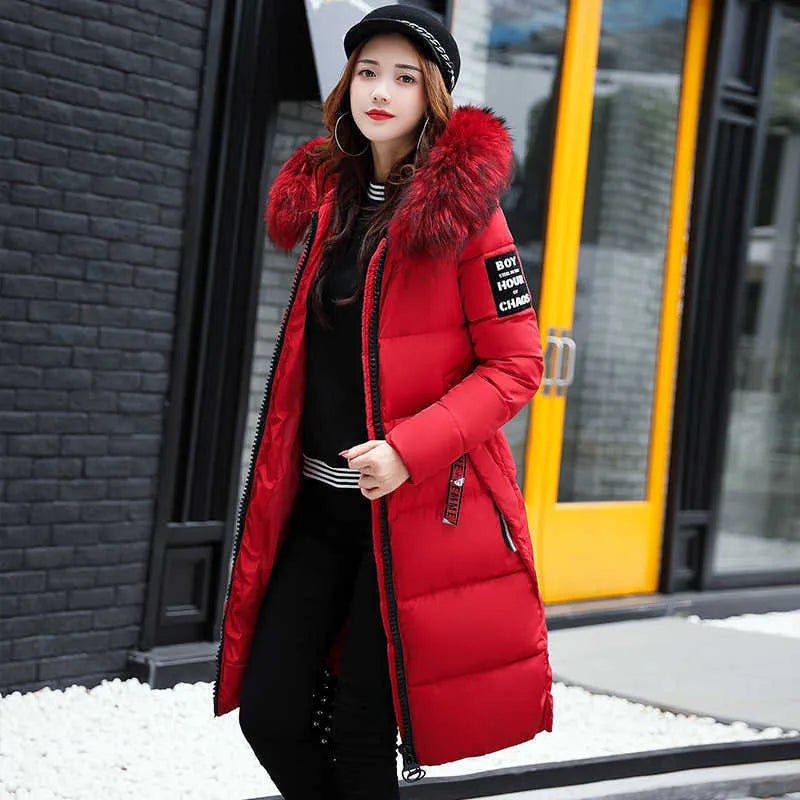 GR | Long jacket with fur collar