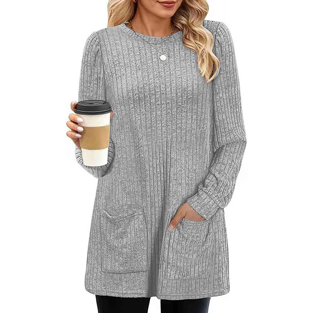 GR | Autumn and Winter new mid-length sweater dress for women