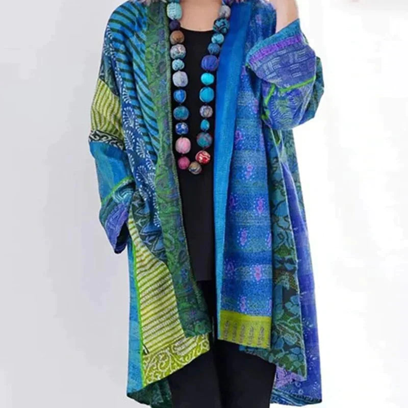 Printed vintage cardigan for women