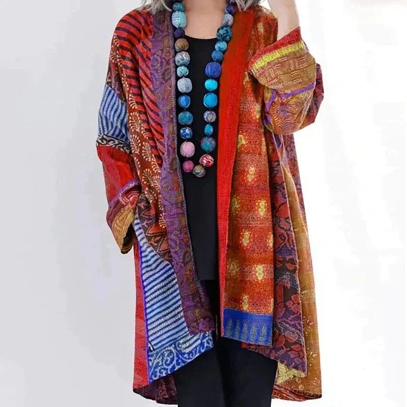 Printed vintage cardigan for women