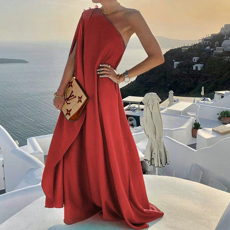 GR | Shoulder Draped Maxi Dress for Women