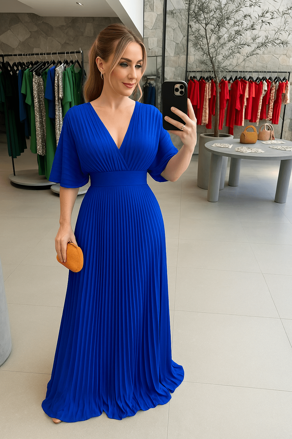 GR | Flowing summer dress with tummy-covering effect