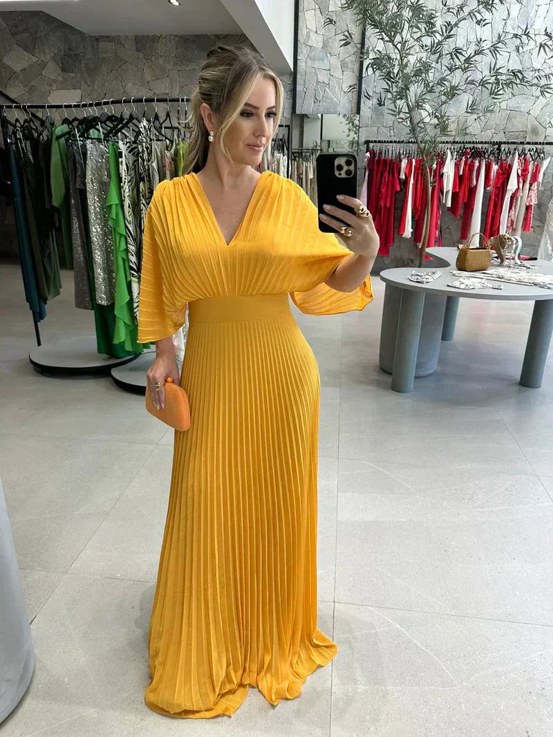 GR | Flowing summer dress with tummy-covering effect