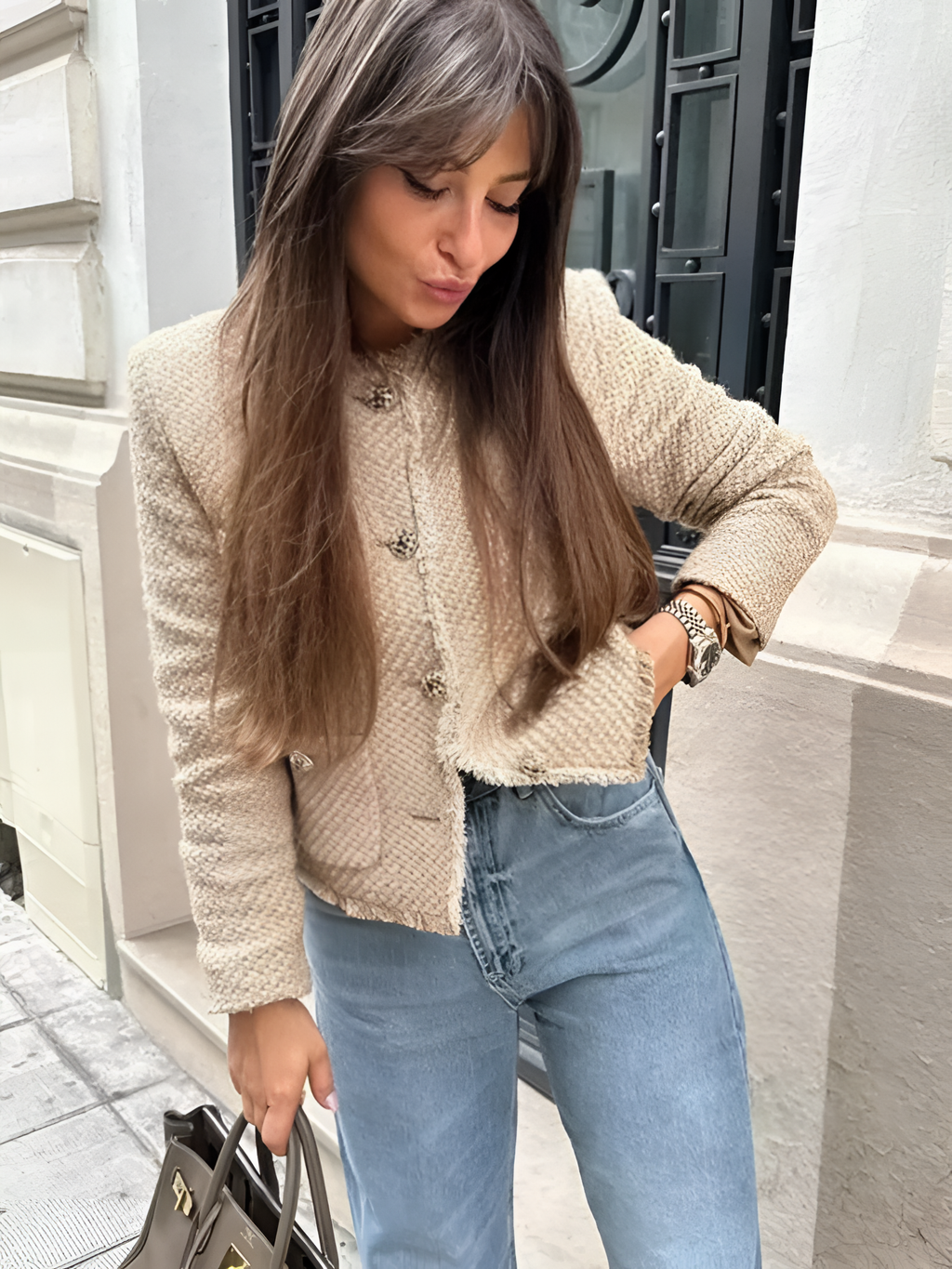 GR | Short tweed jacket
