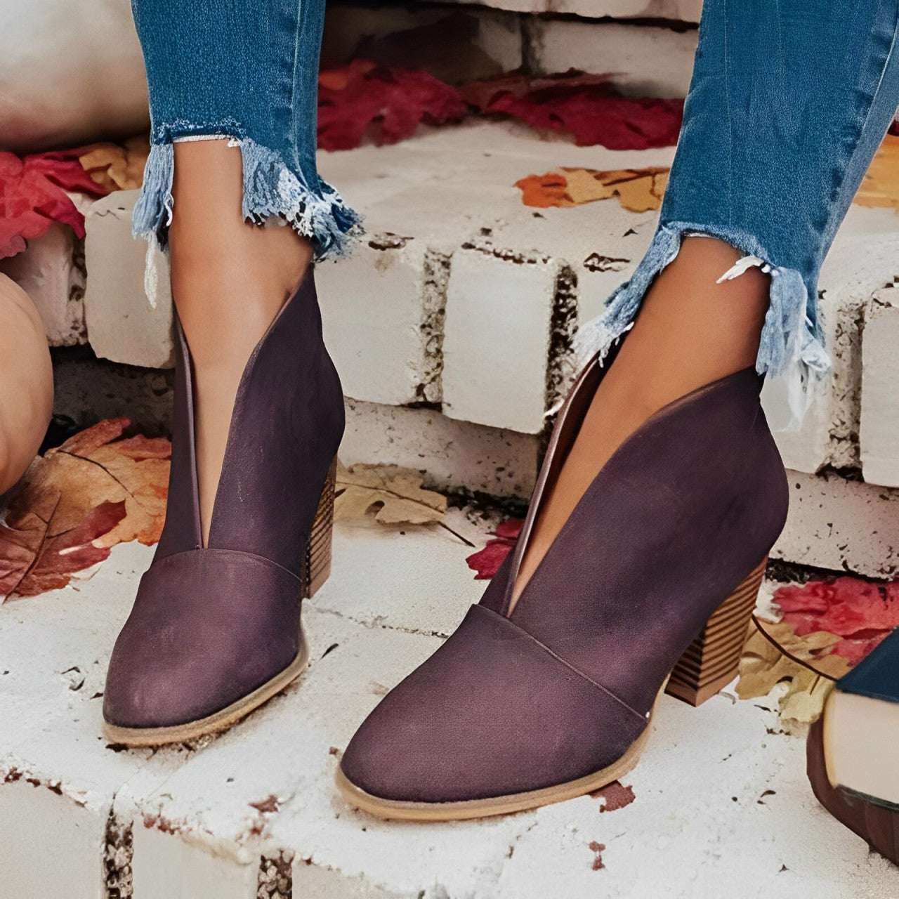 GR | Comfortable ankle boots with trendy block heels for a luxurious style