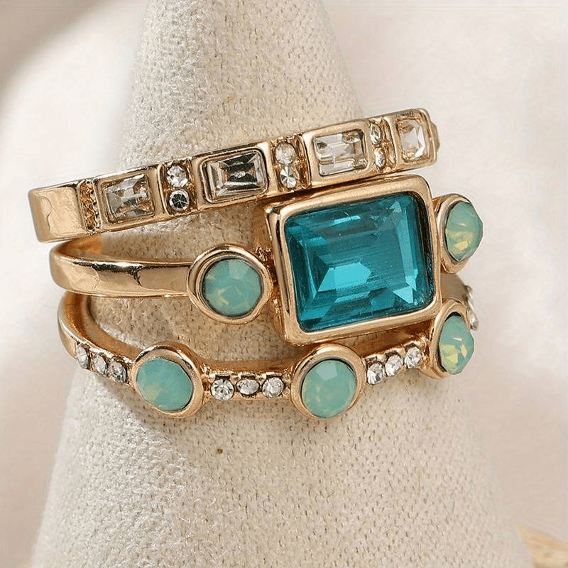 GR | Blauen Kristall Im Weintage Stil