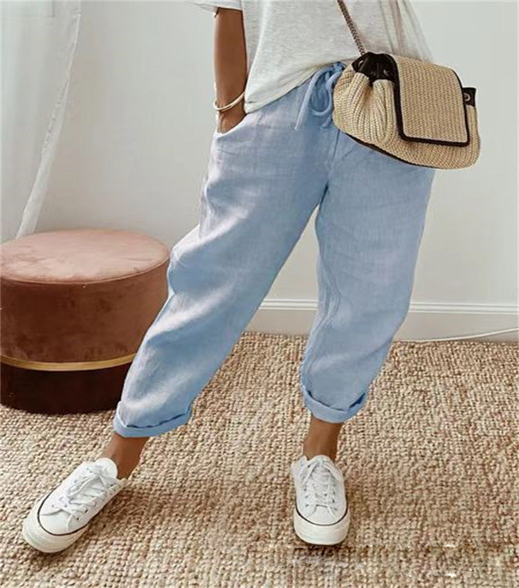 GR | Premium Entspannte Leinenhose