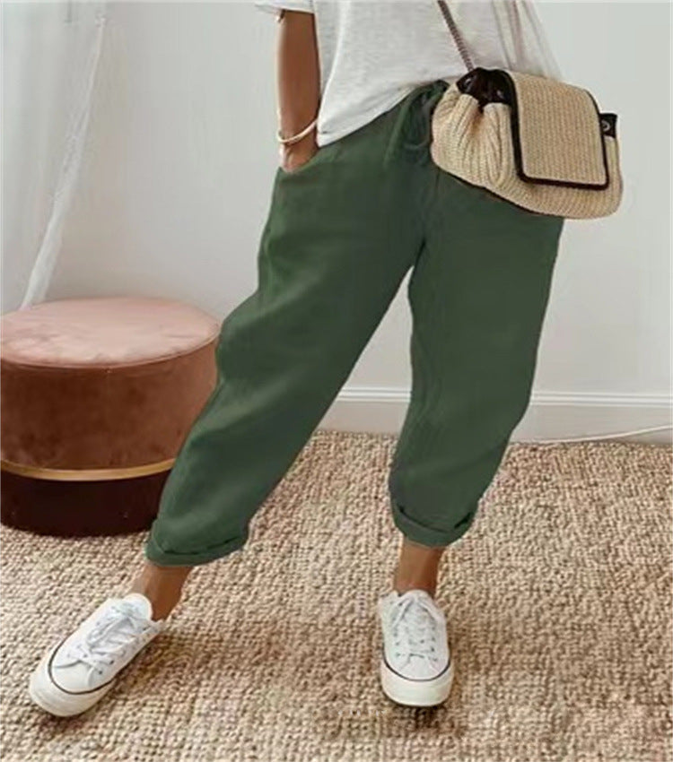 GR | Premium Entspannte Leinenhose