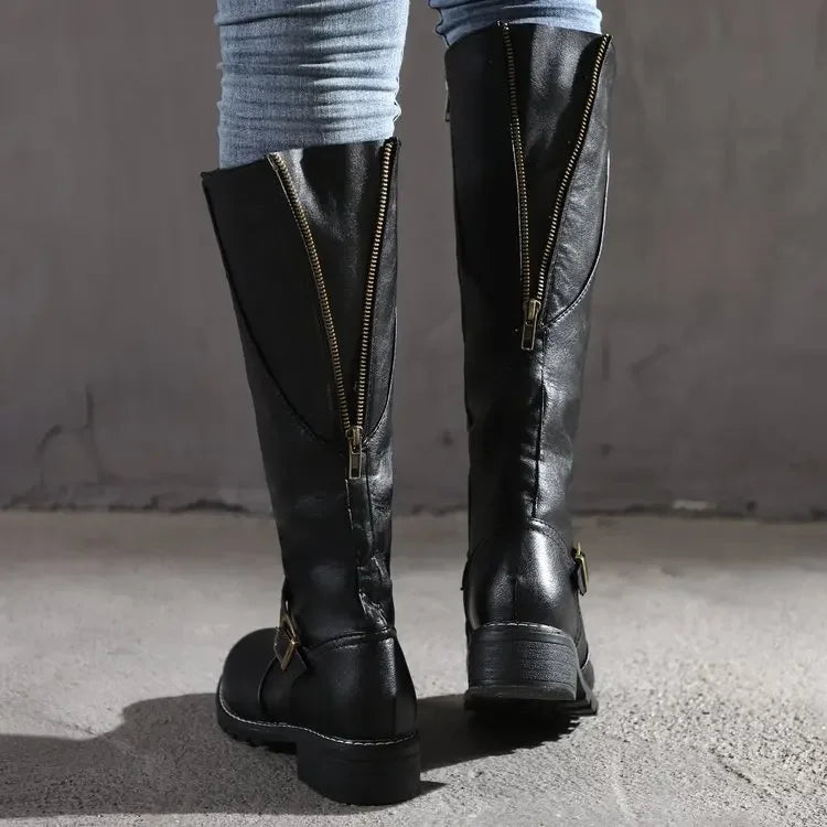 GR | Elegant leather boots – Trendy women's boots for every occasion