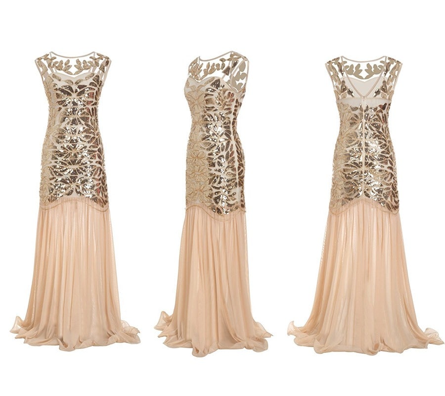 GR | Gatsby Dress 1920s Beige