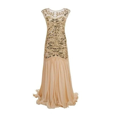 GR | Gatsby Dress 1920s Beige