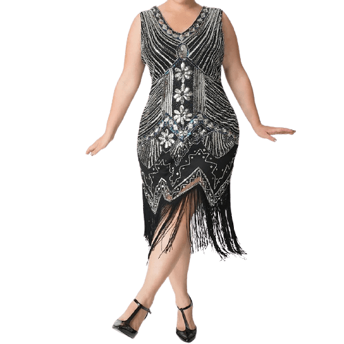 GR | Gatsby Dress Plus Size Silver