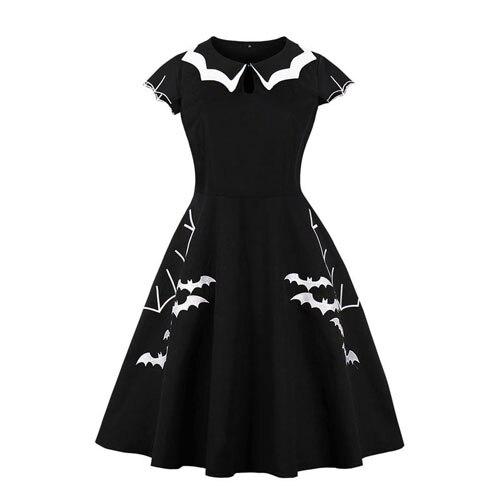 GR | Rockabilly Halloween Kleid Fledermaus