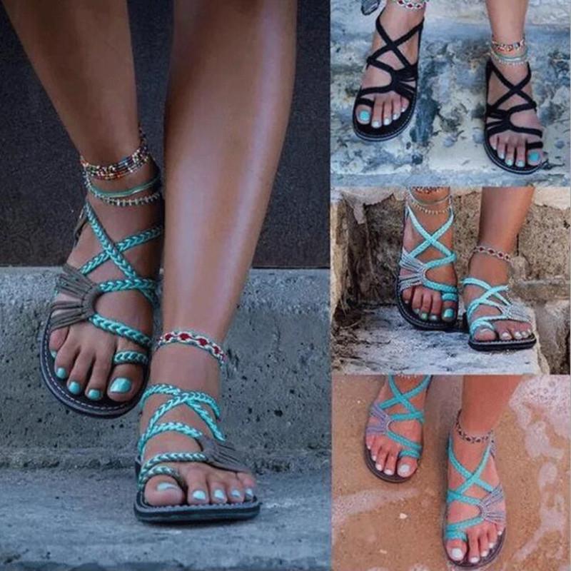 GR | Rope Knot Flat Sandals
