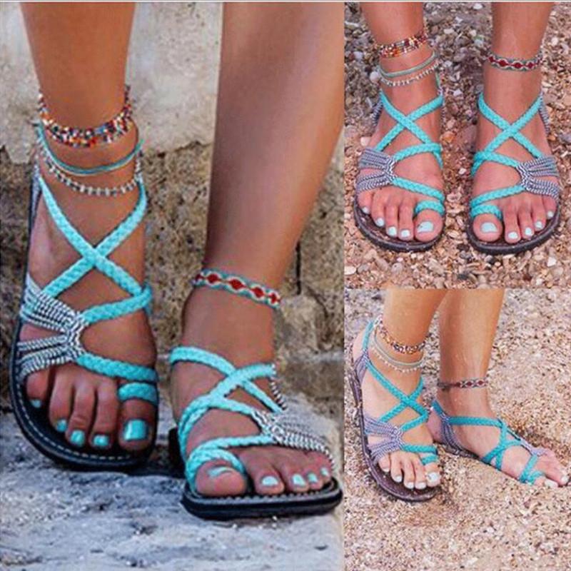 GR | Rope Knot Flat Sandals