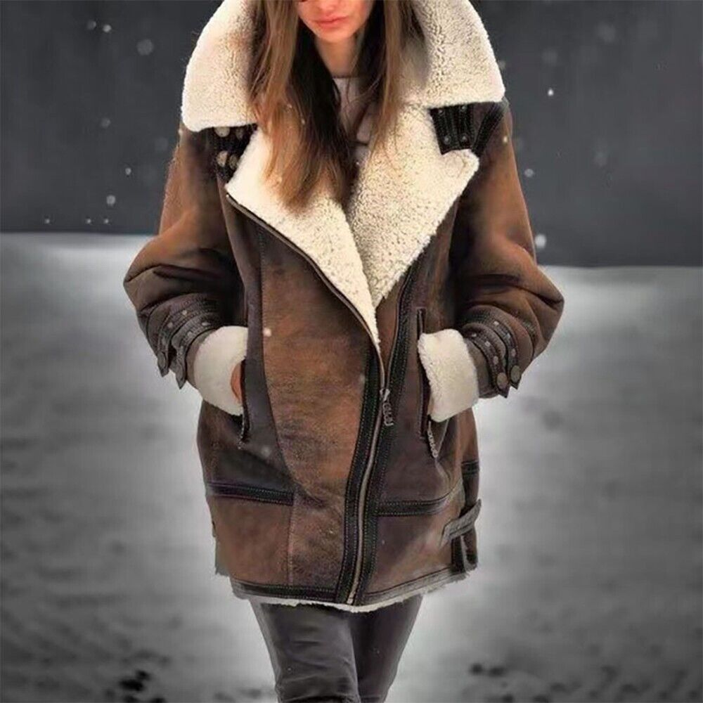 GR - Suede Sherpa Jacket for Women