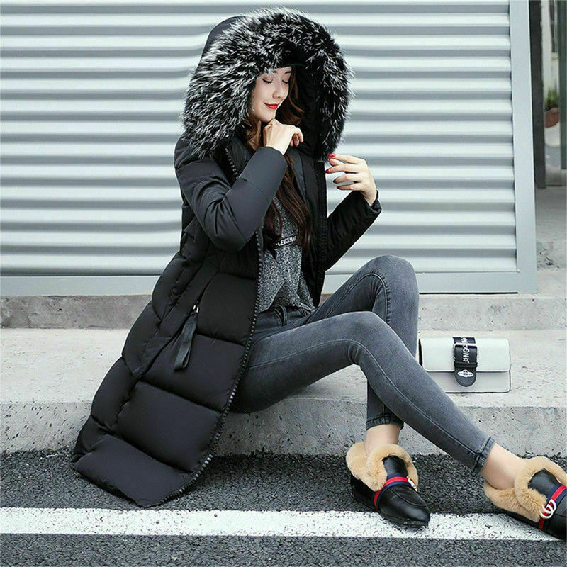 GR | Long jacket with fur collar