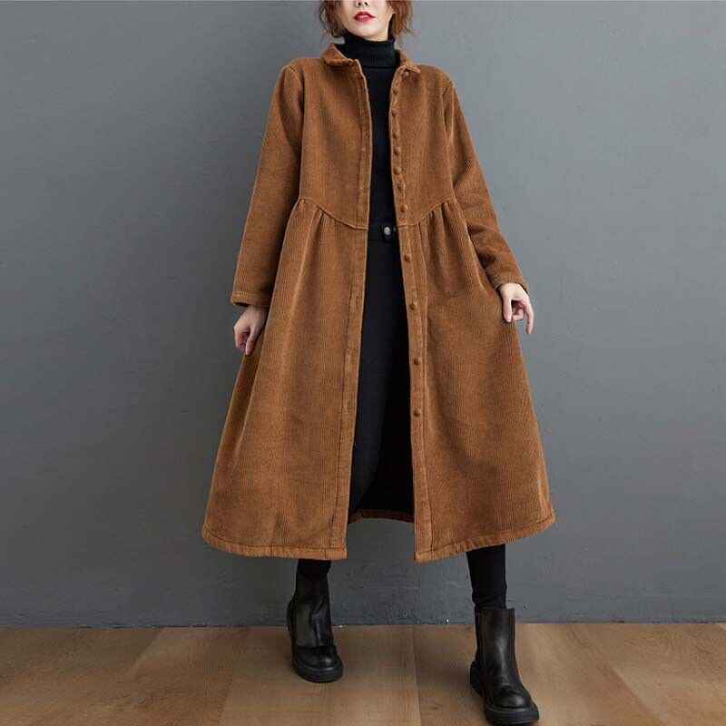Kyla | French corduroy coat inspiration for thick, wrinkled coats