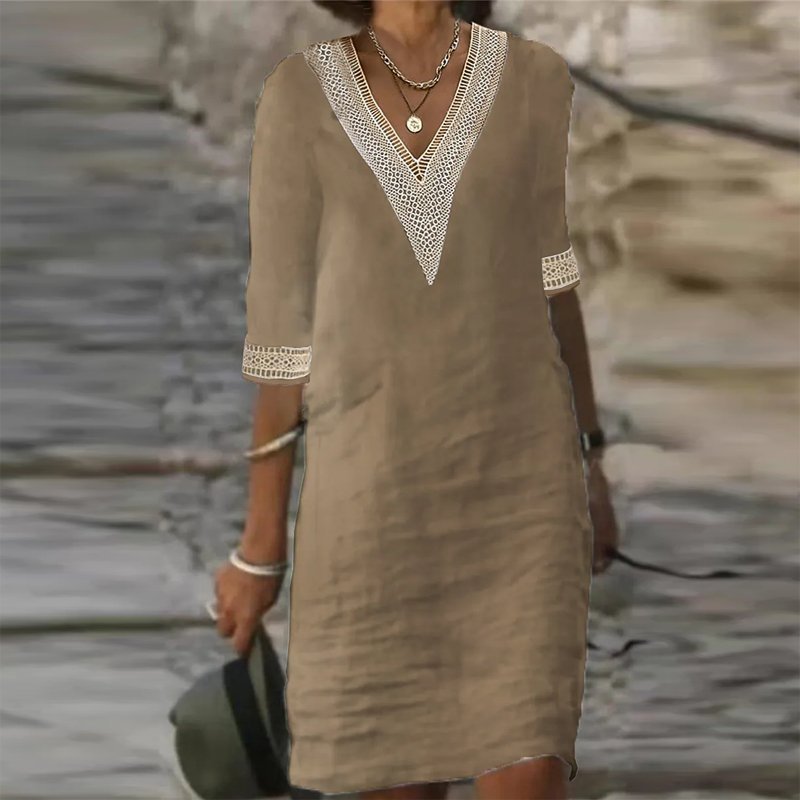 GR | Elegante Leinen Sommerkleid