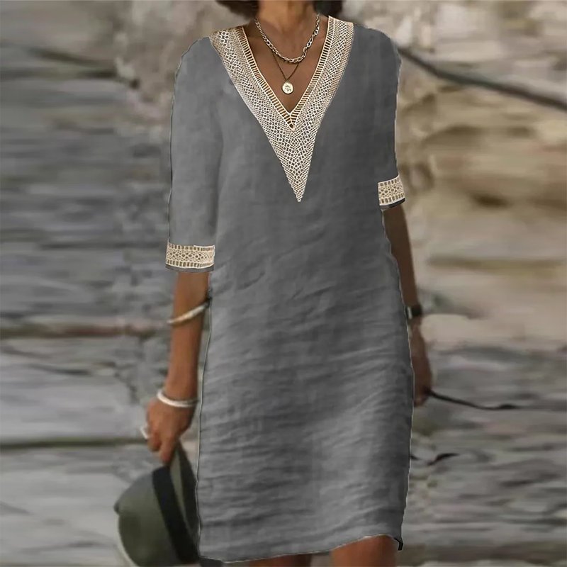 GR | Elegante Leinen Sommerkleid