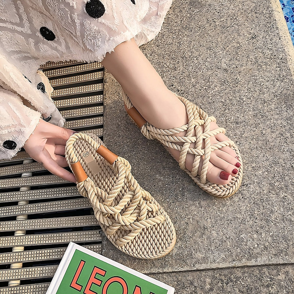 GR | Bohemian Braided Rope Sandals